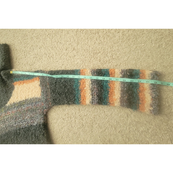 Moth M Murray Cowl Neck Striped Multicolor Wool Mohair Blend Sweater - Picture 8 of 11